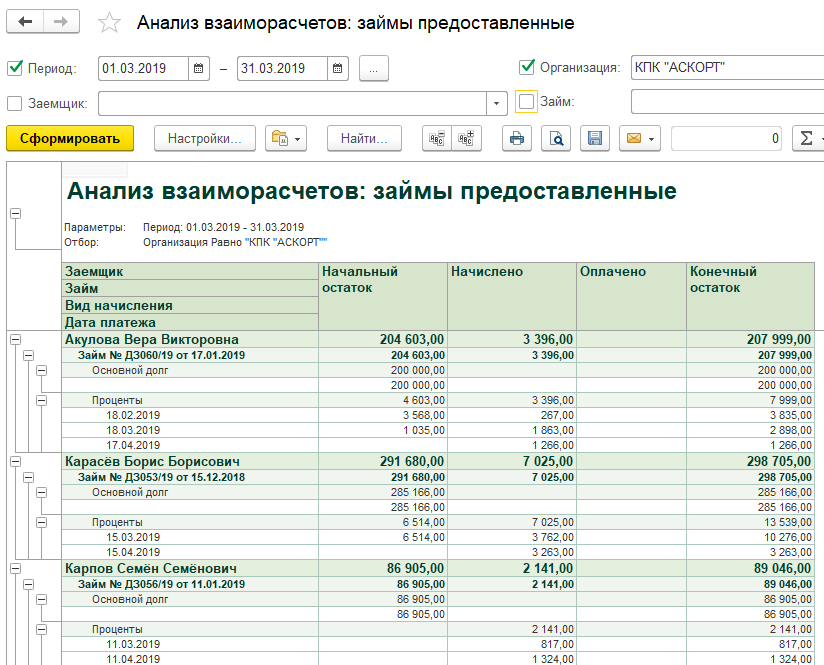 1С Управление кредитным потребительским кооперативом РСБУ ПРОФ
